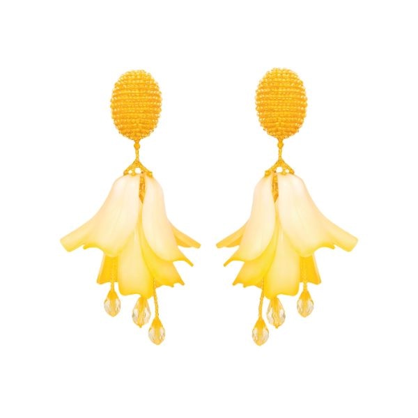 Oscar De La Renta Petal Beaded Earrings, ₹37,900 approx.  