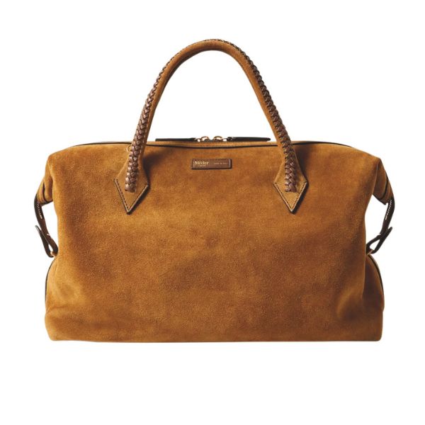 Métier Perriand City Medium Braided Leather-Trimmed Suede Tote, ₹3,32,200 approx.