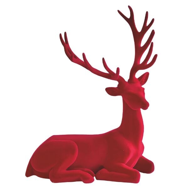House Queiroz Majestic Burgundy Velvet Reindeer, ₹3,700  