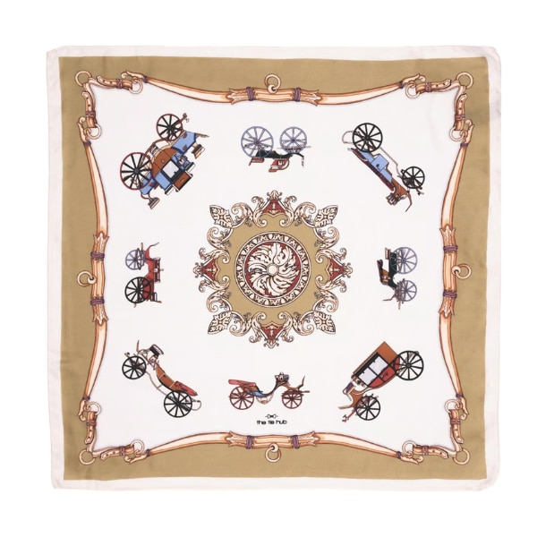 Foulard White And Green Pocket Square Tie, The Tie Hub, ₹11,250