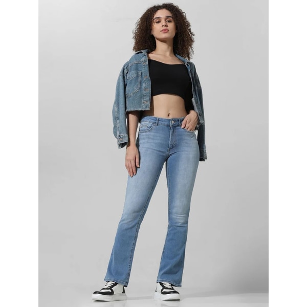 Only Light Blue Mid Rise Flared Jeans, ₹3,699 