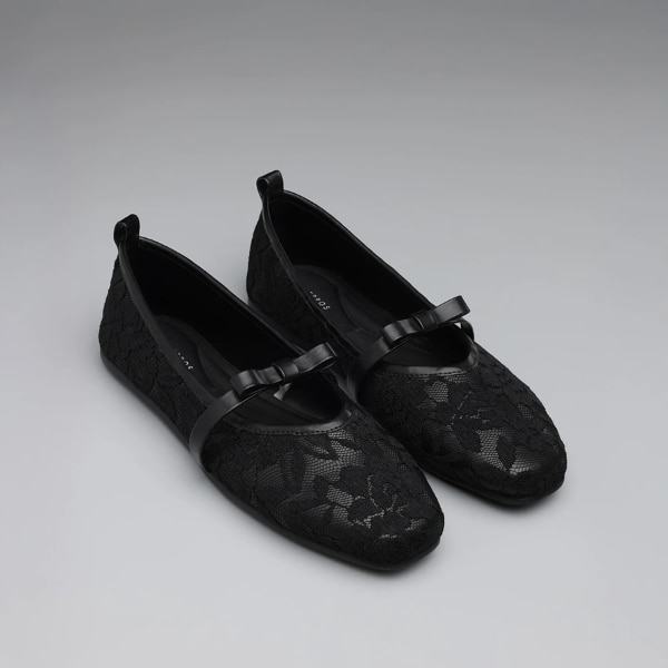 Lino Perros Mary Sable Black Flats, ₹3,995
