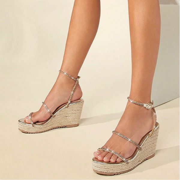 Irussh Diamond Espadrille Wedges, ₹4,500