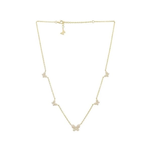 Pave Butterfly Necklace By Adina Eden, ₹7,622