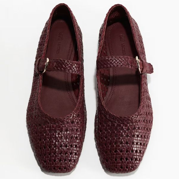 H&M Leather Mary Jane Ballet Pumps, 5,999