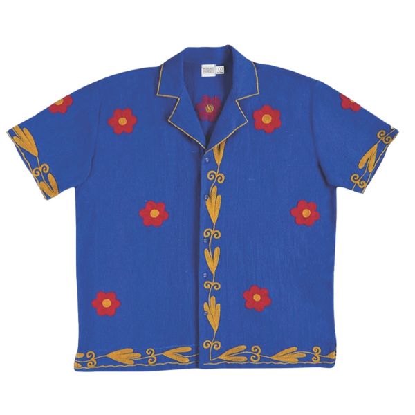 NorBlackNorWhite Wildflower Hand Embroidered Shirt, ₹13,500