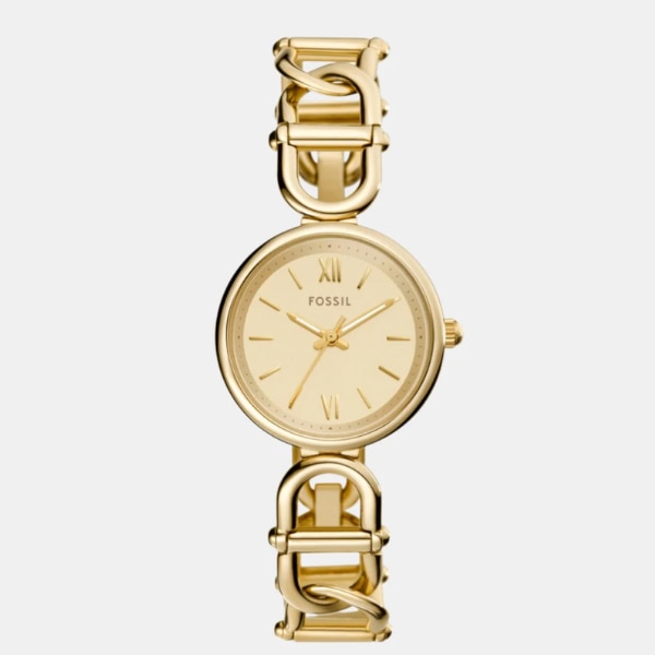 Fossil Carlie Women Analog Gold Dial Stainless Steel Watch ES5375, ₹ 11,995