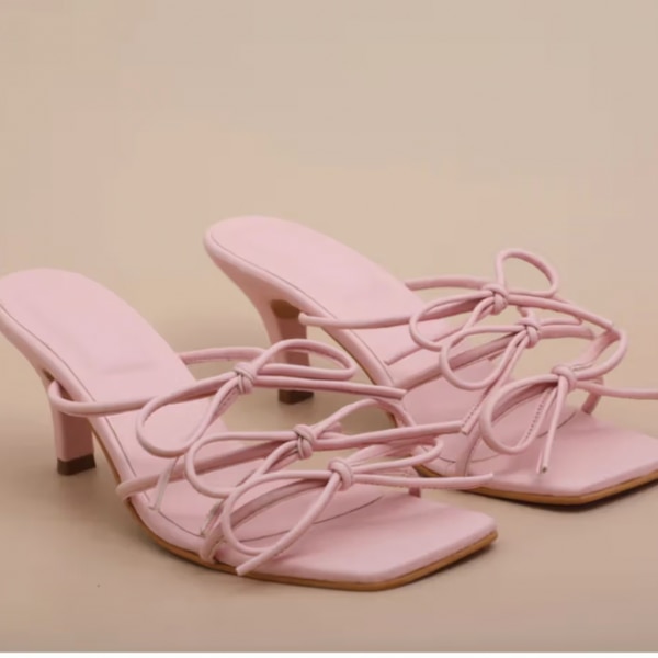 Shoe that fits you Baby Pink Bow Heels, ₹2,340
