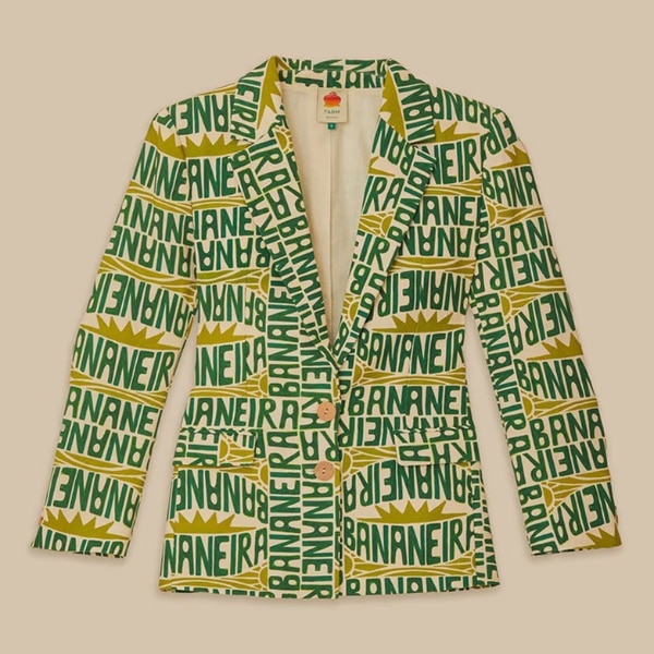Farm Rio Women Typographic Print Single-Breasted Blazer, ₹28,999