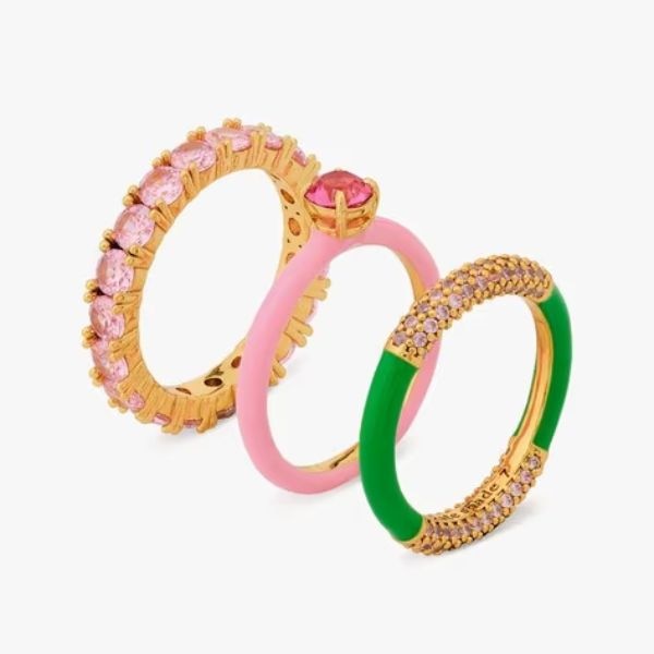 Kate Spade Hint of Shimmer Stacking Ring Set, ₹11,500