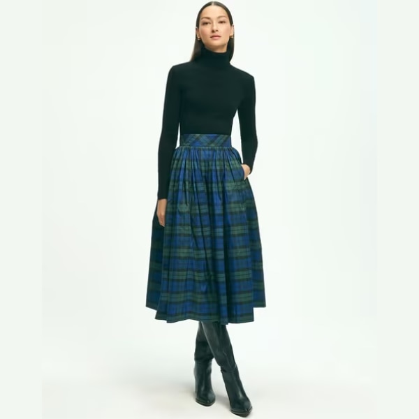 Brooks Brothers Taffeta Checked Skirt, ₹30,000