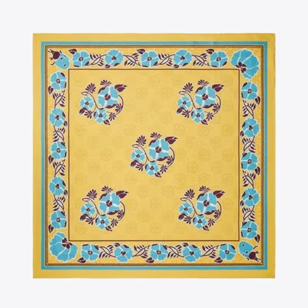 Tory Burch Medallion Floral Silk Square, ₹15,925
