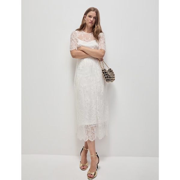 Marks & Spencer Lace Midi Column Dress, ₹5,999