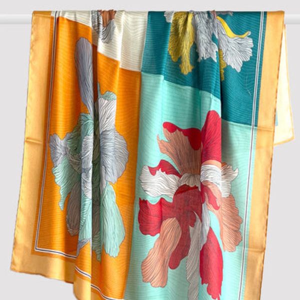 The Yarn Story Jade Garden Silk Scarf, ₹5,000