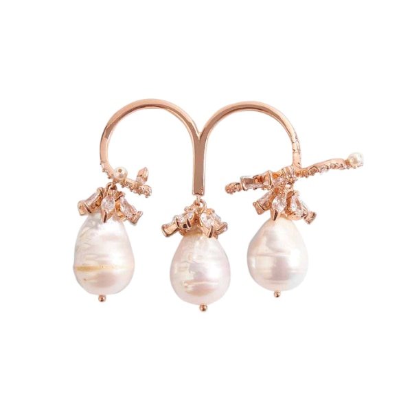 Outhouse Jewellery The Paloma Pearl Double Finger Ring, ₹10,500