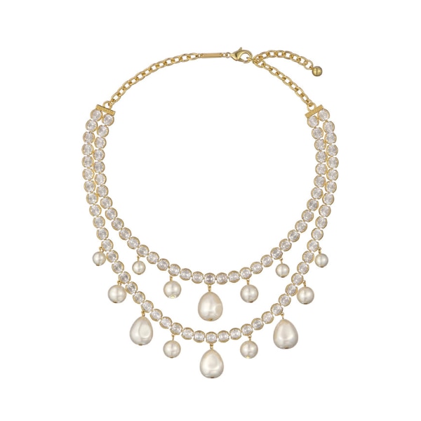 Ted Baker Gold Glamour Pearl & Crystal Divinaa Statement Necklace, ₹13,990