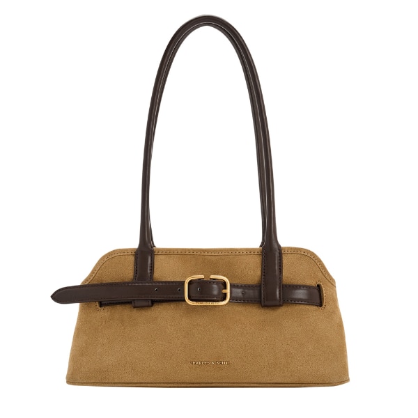  Charles & Keith Suede Belted Bag - Sahara  Sand, ₹12,499