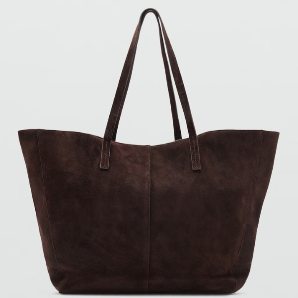 Mango Leather Shopper Bag With Suede Finish, ₹2,895