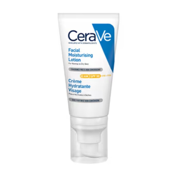 Cerave AM Facial Moisturizing Lotion With Sunscreen SPF 50 UVB + UVA, ₹1,500