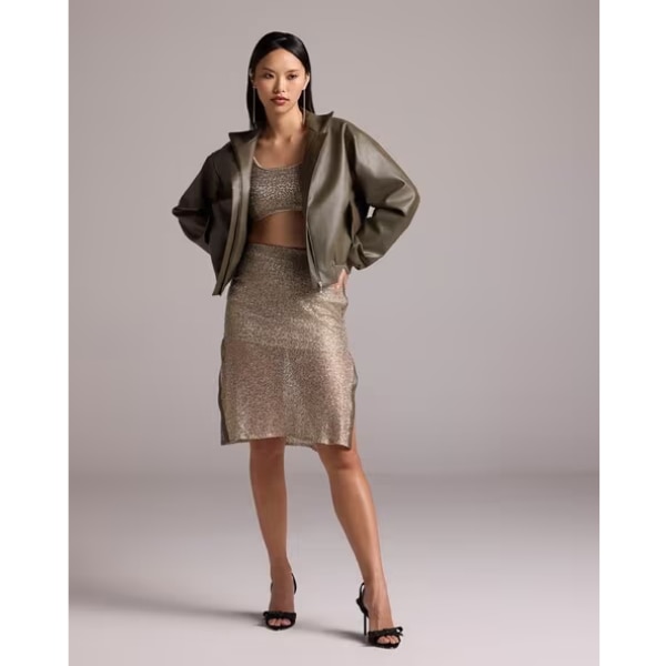 The Dapper Lady Women Midi Skirt, ₹4,590