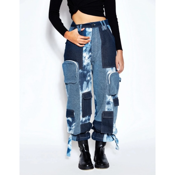 The Clothing Factory Patchwork Denim Cargo Pants, ₹5,490
