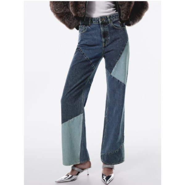 Mango Straight Patchwork Jeans, ₹5,490