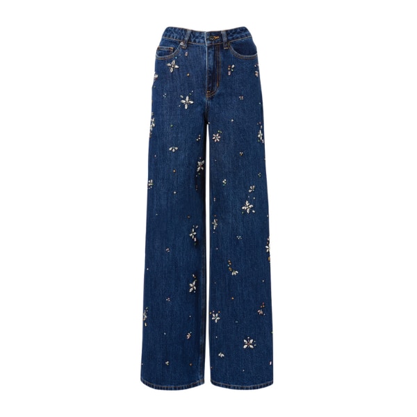 Self-Portrait Embellished High Rise Wide Jeans, ₹41,239 approx.