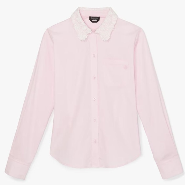 Kate Spade Daisy Lace Collar Button-Up Shirt, ₹21,845