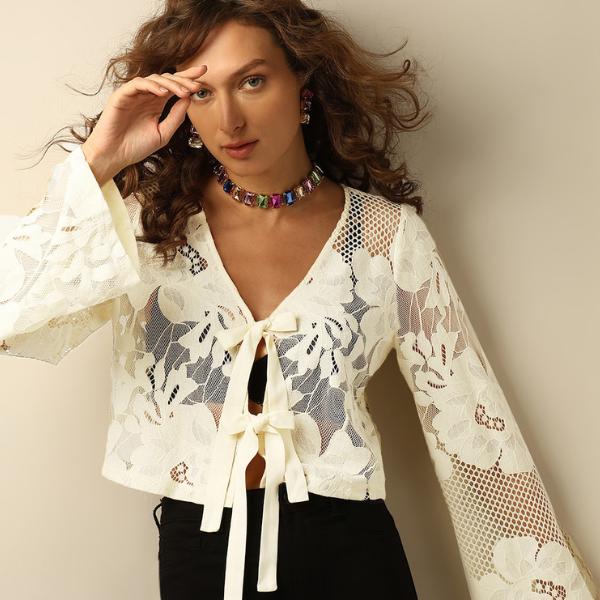 Vero Moda Floral Printed Tie-Up Neck Cotton Top, ₹1,749