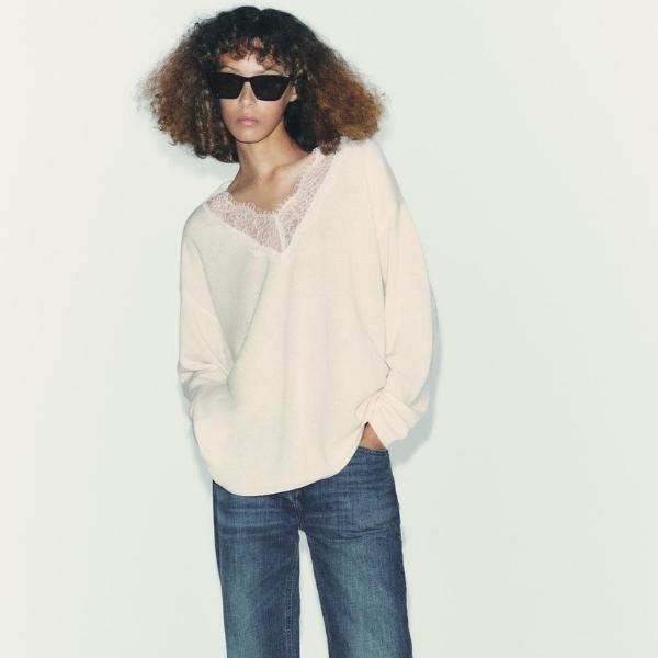 Zara Lace Knit Jumper, ₹4,950