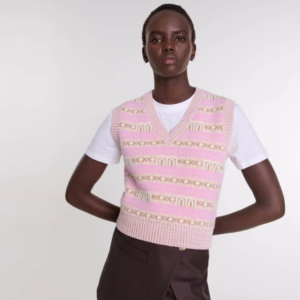 Maje Jacquard Sleeveless Jumper, ₹24,700