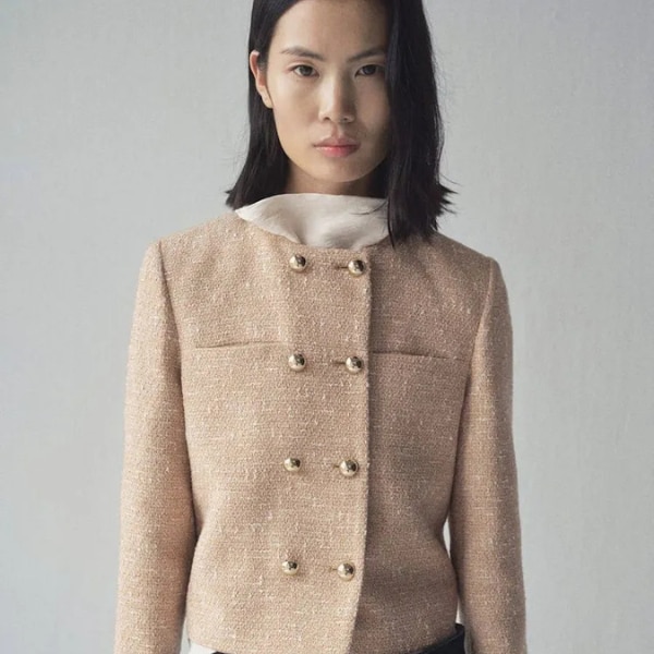 Mango Double-Breasted Tweed Jacket, ₹4,794