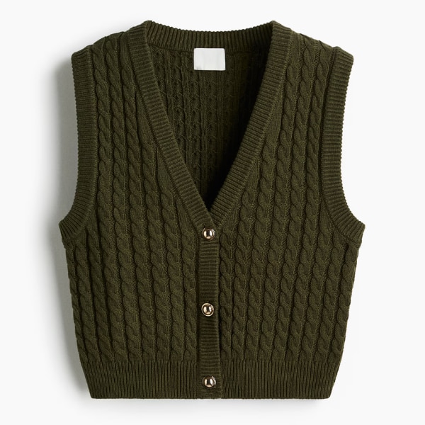 H&M Cable-Knit Waistcoat, ₹1,399