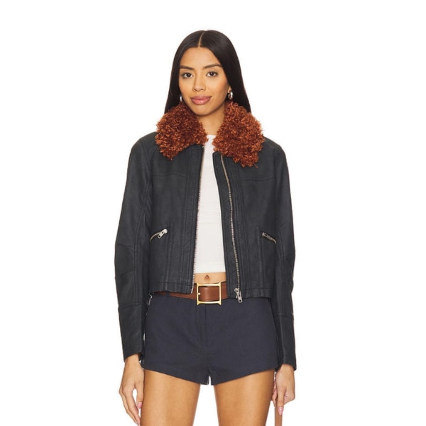 Free People Fur Collar Jacket (Revolve), ₹23,636