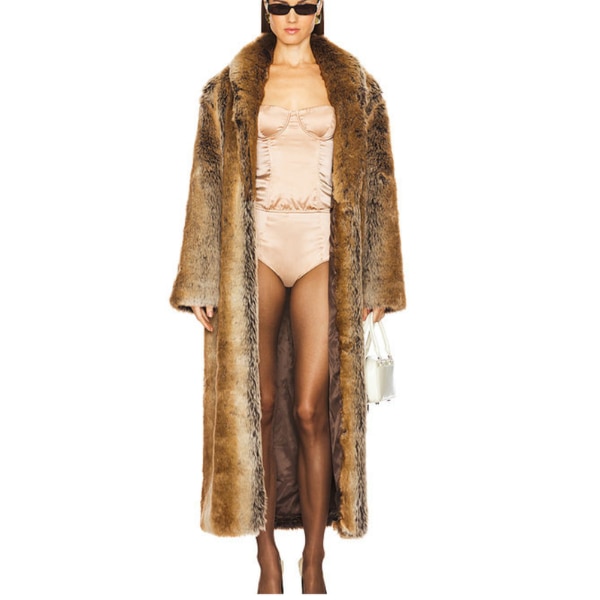 Lovers and Friends Long Faux Fur Coat, ₹40,000