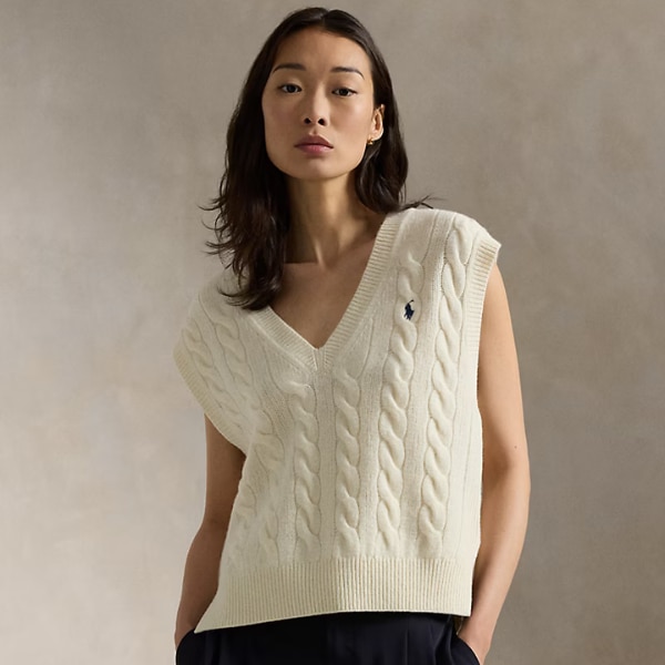 Polo Ralph Lauren Cable-Knit Sleeveless Jumper, ₹20,500