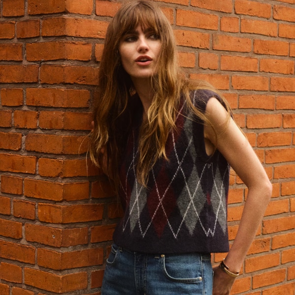 H&M Jacquard-Knit Sweater Vest, ₹2,099