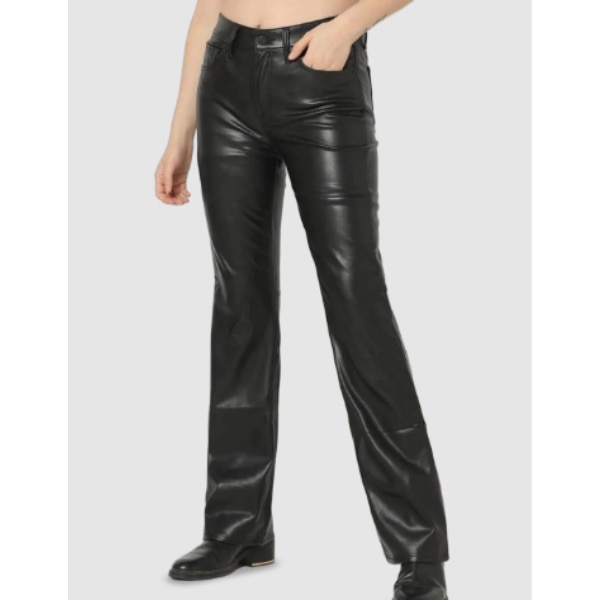 GAP Women Leather Mid-Rise Trousers, ₹4,999