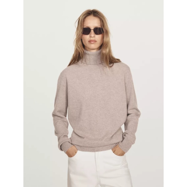 Massimo Dutti Knit 100% Cashmere Turtleneck Sweater, ₹22,950