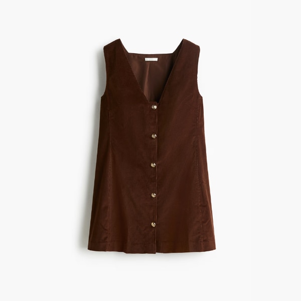 H&M Corduroy Pinafore Dress, ₹2,999