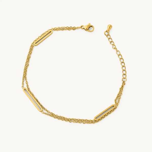 Palmonas Bar Layered Chain Bracelet, ₹2,999