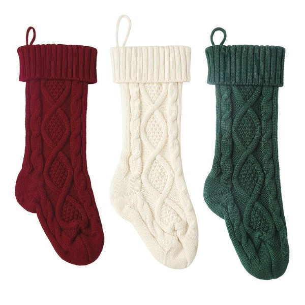 Craze Cable Knitted Christmas Stockings & Decorations – 2 Pack, ₹2,799