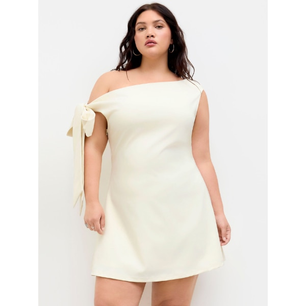 Cider Asymmetrical Neck Knotted Mini Dress Curve & Plus, ₹2,513