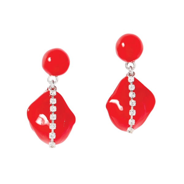 Completedworks Rhodium-plated Resin and Crystal Earrings, ₹26,400 approx.