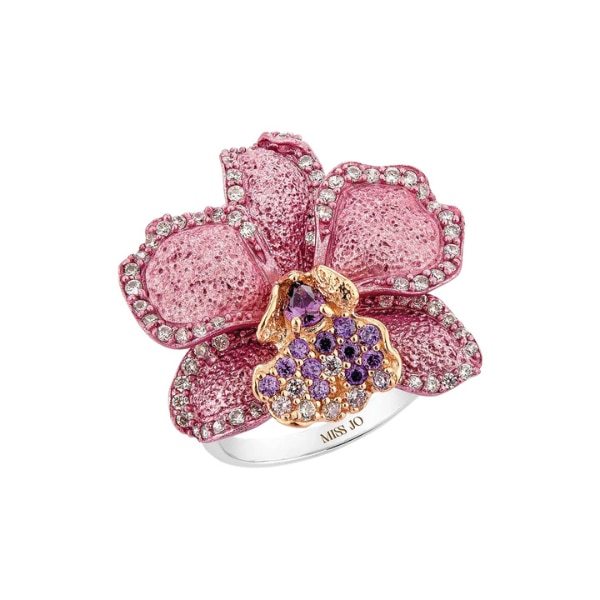 Miss Jo Orchid Whispers Cocktail Ring, ₹10,000