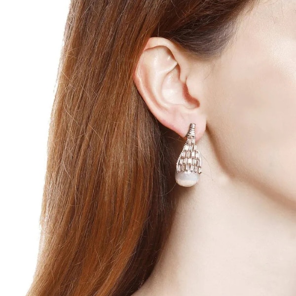 Outhouse Pearl Gush Drop Earrings, ₹6,000