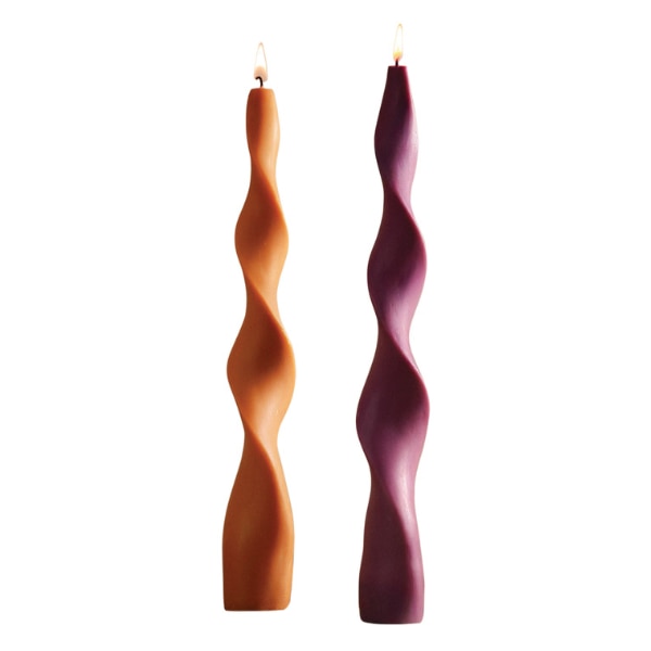 The Purple Pony Spiral Taper Candles Set of 2, ₹999
