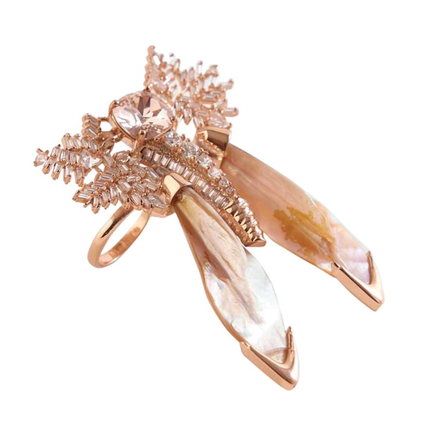 Outhouse Jewellery Le Palm Serefina Double Ring, ₹13,950