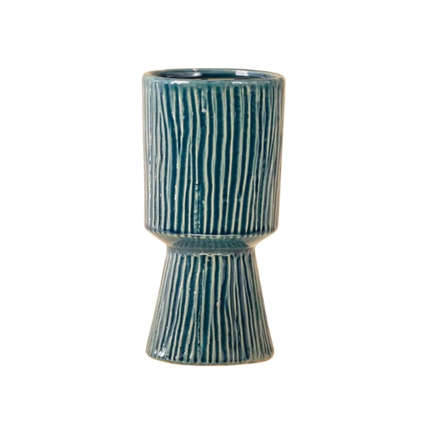 Whispering Homes Remnant Blue-Gold Ceramic Vase, ₹2,199