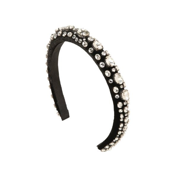 Jennifer Behr Luciana Crystal/Satin Headband, ₹39,900
